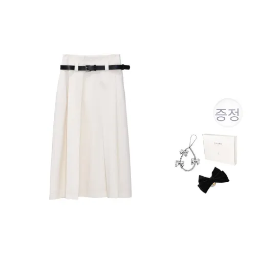 Fstudio 애프리콧 여성 캐주얼 롱 스커트