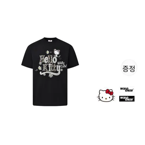 WHOOSIS X 헬로키티 남녀공용 티셔츠