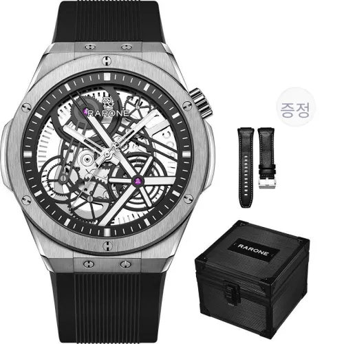 RARONE 메커니컬 무브먼트 남성 리틀 트윈 스타 컬렉션 중국 시계 44mm*44mm*12mm 해골
