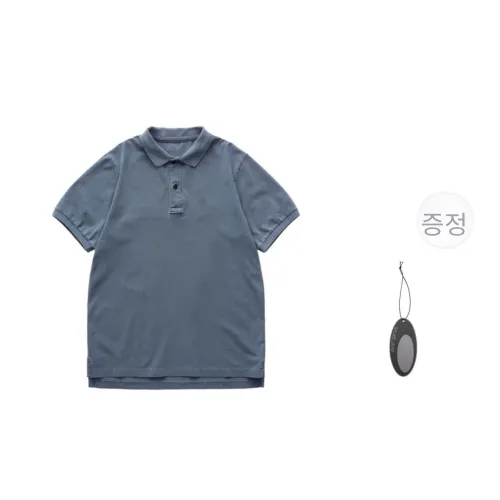 VULCAN STORE 블루 남녀공용 폴로 셔츠