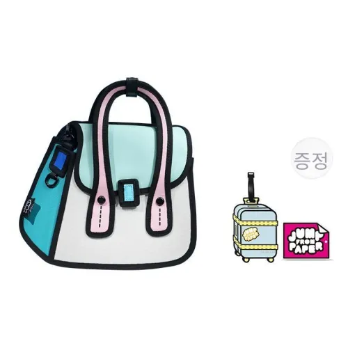 JumpFromPaper 소가죽 크로스백, 숄더 백 레귤러 여성 블루 그린
