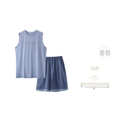 EVESCRET 이미지 컬러 남성 파자마 세트