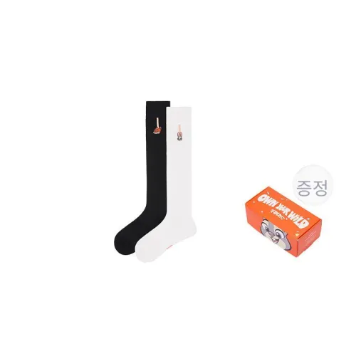 NEIWAI 디즈니 주토피아 컬렉션 퓨어 화이트 스텔스 블랙 여성 무릎 양말