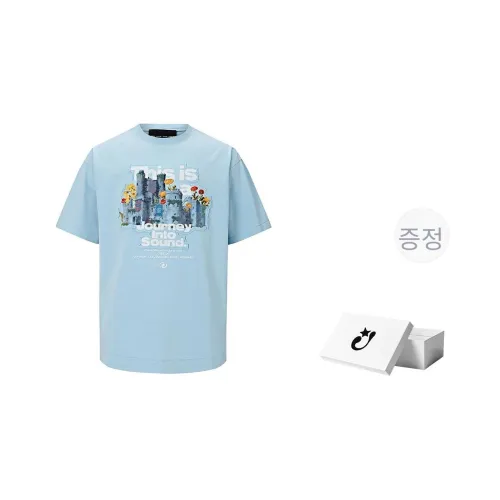 Createexploreexpandconquer 티셔츠 남녀공용 블루