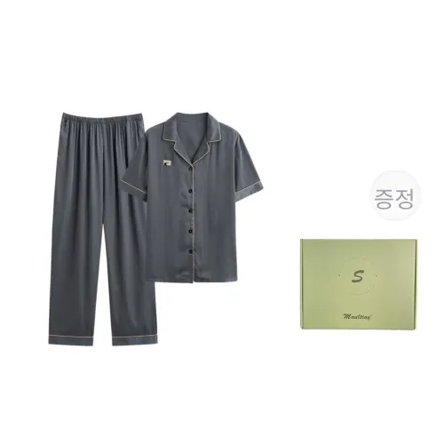 YUZHAOLIN 다크그레이 남성 파자마 선물 세트