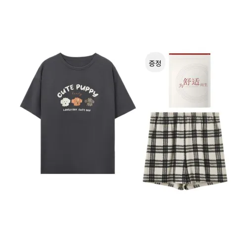 Red beans at home 다크그레이 여성 파자마 세트