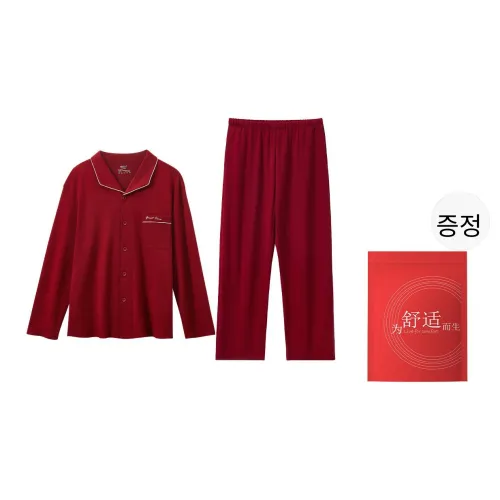 Red beans at home 레드 빈 레드   남성 남성 파자마 세트