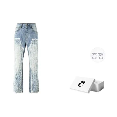 Createexploreexpandconquer 청바지 남녀공용 데님 블루