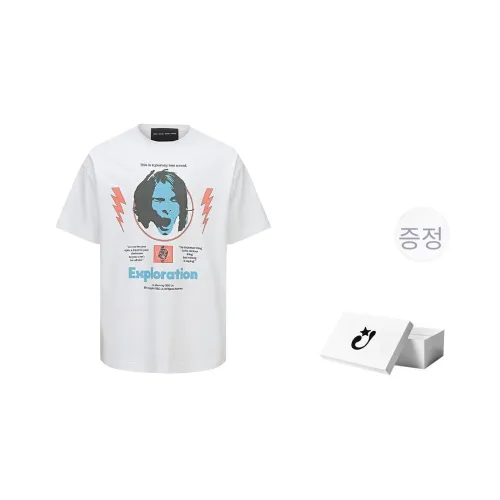 Createexploreexpandconquer 반팔 티셔츠 남녀공용 화이트