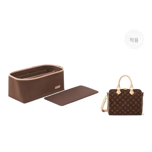 Luxury Care Artisan Workshop 펠트 포함 액세서리 가방 스트랩 여성 브라운/레드/베이지