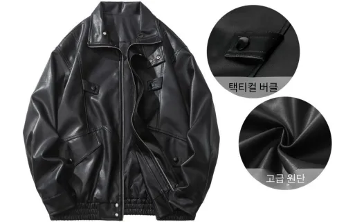 No Tears 남녀공용 가죽 자켓