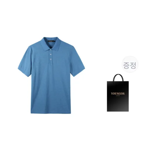 야거얼 블루 남성 티셔츠