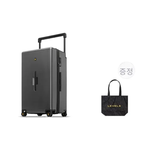 LEVEL8 PC 수트케이스, 암호, 선물 포장, 여행 백, 캐리어 20인치, 24인치, 26인치, 28인치, 30인치 남녀공용 단색