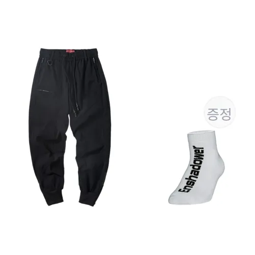 ENSHADOWER 블랙 남녀공용 캐주얼 팬츠