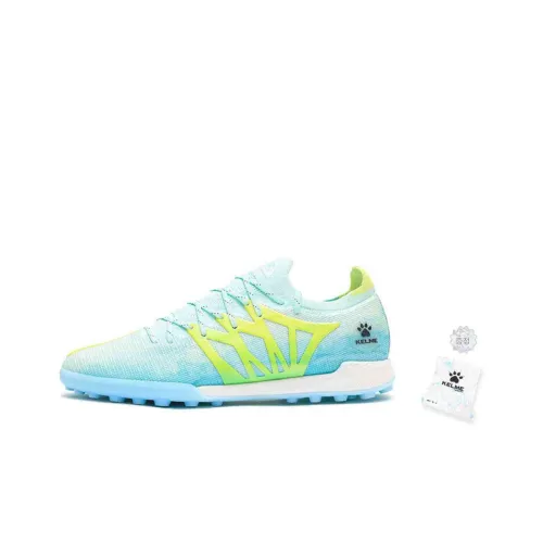 KELME 스피드 일렉트릭 3.0 TF 고무 브로큰 스터드 미끄럼 방지+내마모성 축구화 남성 라이트 아쿠아 그린