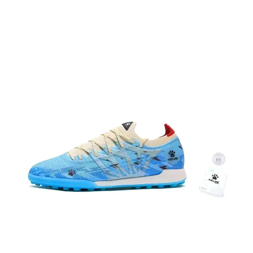 KELME 스피드 일렉트릭 3.0 TF 고무 브로큰 스터드 미끄럼 방지+내마모성 축구화 남성 라이트 블루