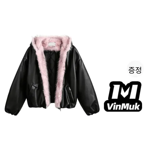 VINMUK 블랙 남녀공용 패딩 점퍼