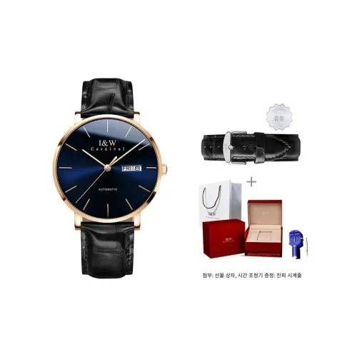 I&W 카니발 HWGUOJI 오토매틱 메커니컬 무브먼트 남성 중국 시계 40MM 블루