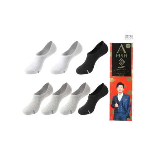 AFISH 남성'S 페이크 삭스 7 2팩 세트 선물 박스 세트 2 블랙 2 화이트 3 그레이 남녀공용 페이크 삭스