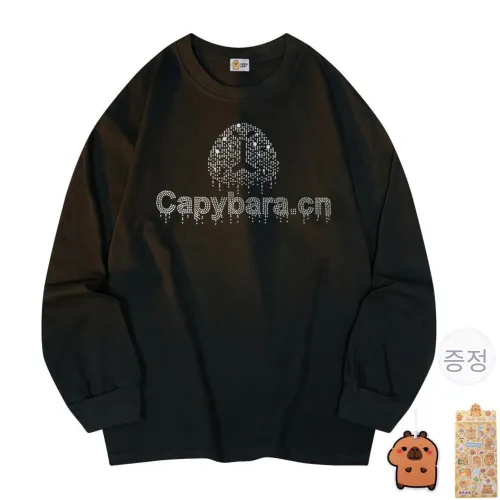 KAPIBALAXIAOHUANGTUN 남녀공용 티셔츠
