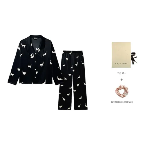 NOT JUST PAJAMA 블랙 여성 파자마 세트