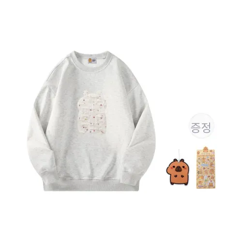KAPIBALAXIAOHUANGTUN 남녀공용 맨투맨