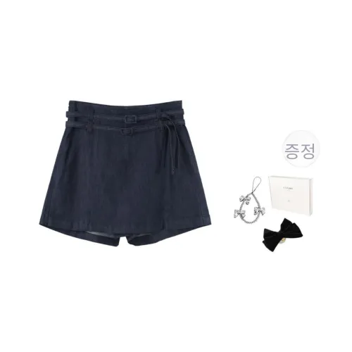 Fstudio 블루 여성 캐주얼 숏 스커트