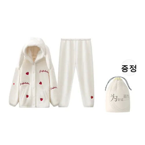 Red beans at home 아이보리 여성 파자마 세트