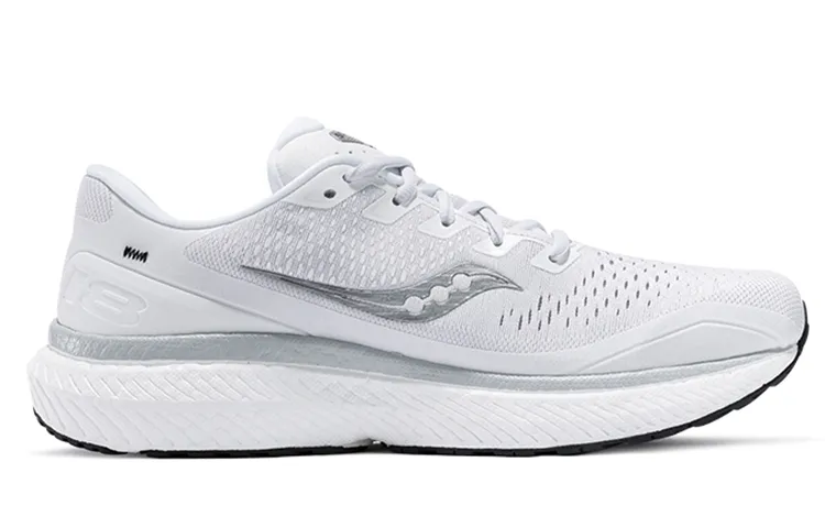 Saucony Triumph 18 Cushioning Anti Slip Wear Resistant Breathability Low Top Running Shoes Women's Light Green White-3