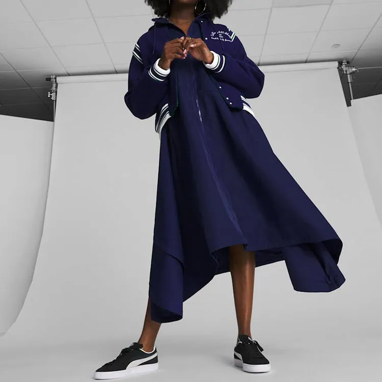 PUMA X June Ambrose Reversible Varsity Jacket 'Blue/Green'-3