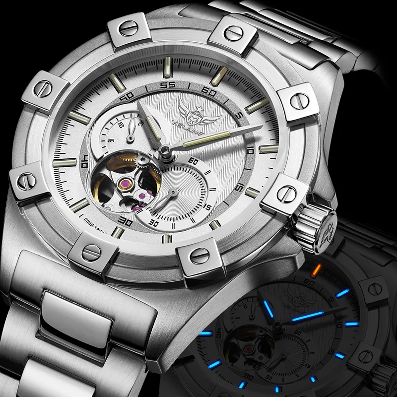 YELANG Automatic Mechanical Movement Watch Men's Watches Black Dial-4