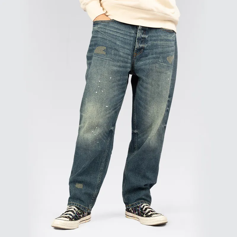 JRs Tapered Pants Jeans Unisex Denim Blue-3