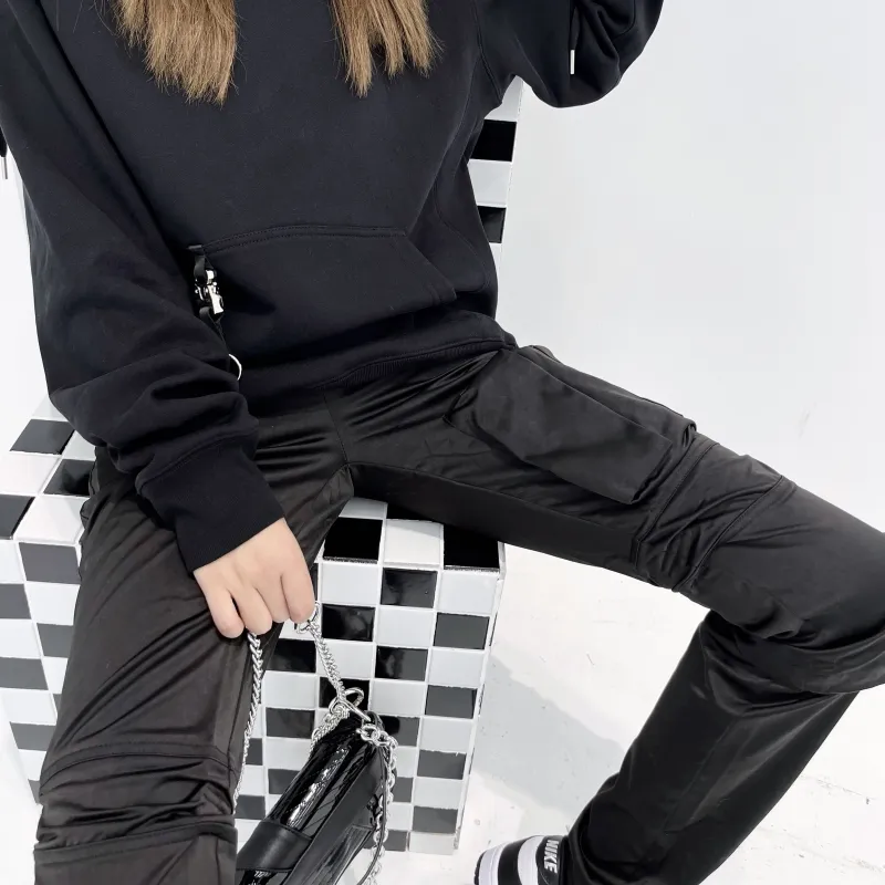 ONOFFON Straight Casual Pants Unisex Black-7