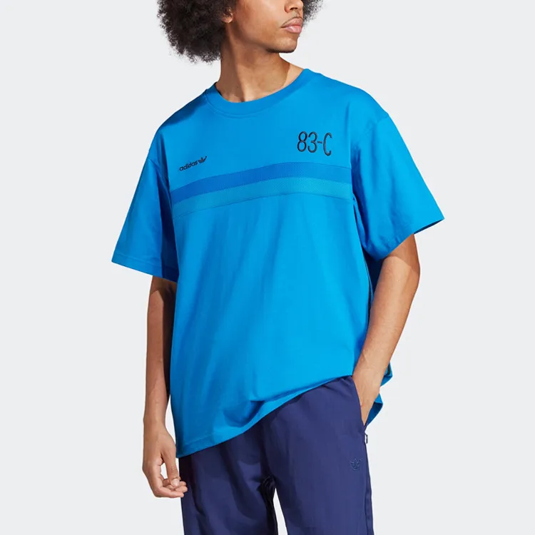 Adidas Originals T Shirts Men Bird Feather Blue-1