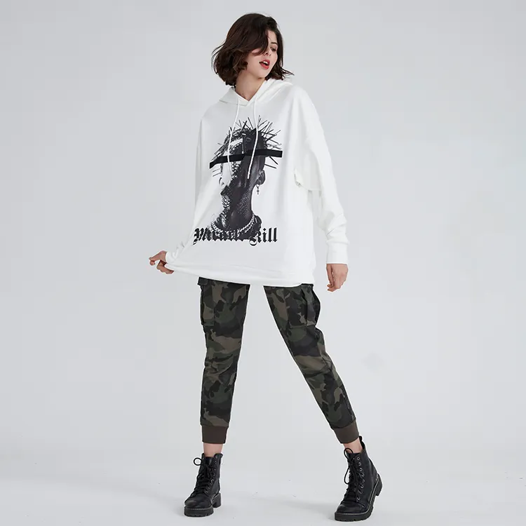 MIRACLE KILL Hooded Loose Fit Sweatshirt Unisex-8