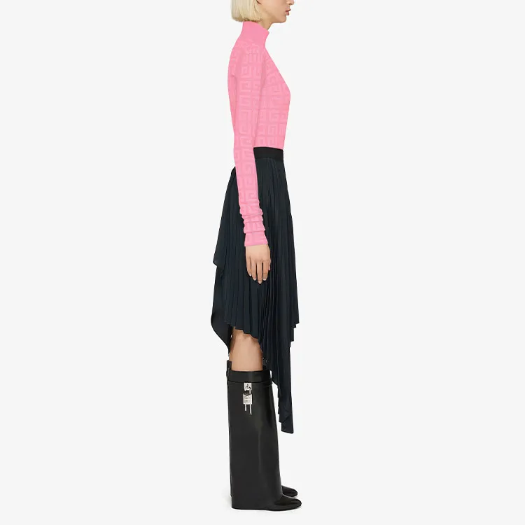 Givenchy Lace Monogram Stretch Sweater 'Bright Pink'-3