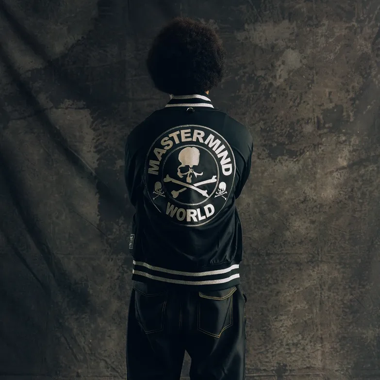 Mitchell & Ness x Mastermind JAPAN Jacket Unisex Black-3