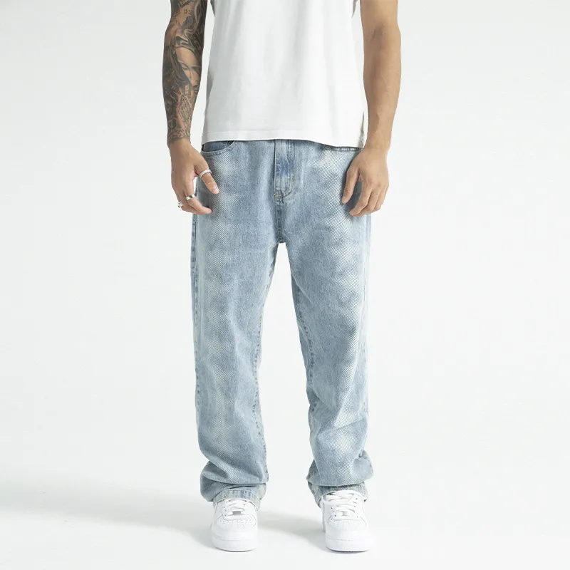 JUST VIBE Straight Jeans Unisex Blue-2