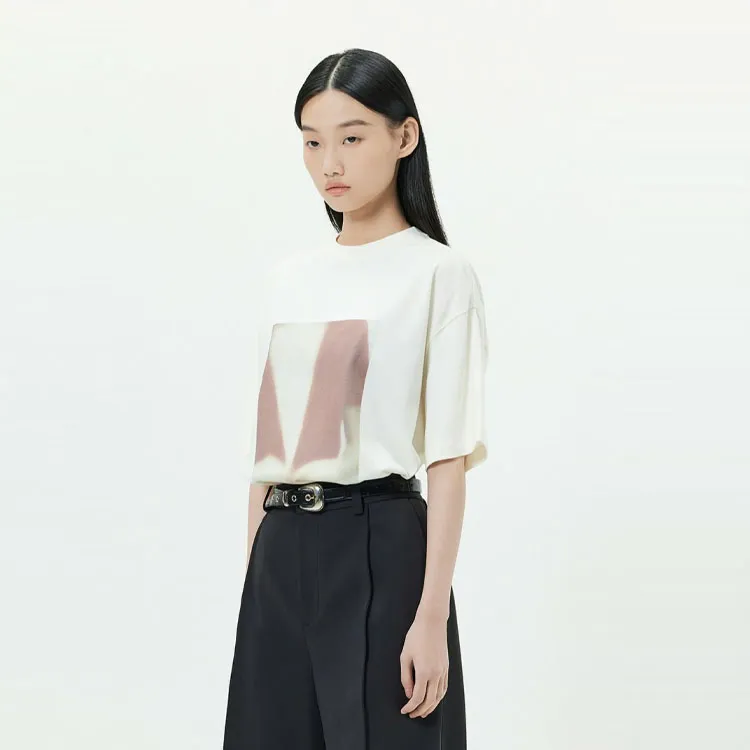 OPICLOTH T-Shirts Unisex Apricot-4