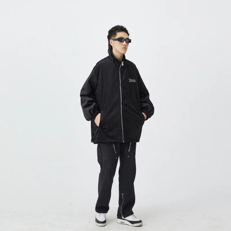 FEICHAI Loose Fit Jacket Unisex Black-2