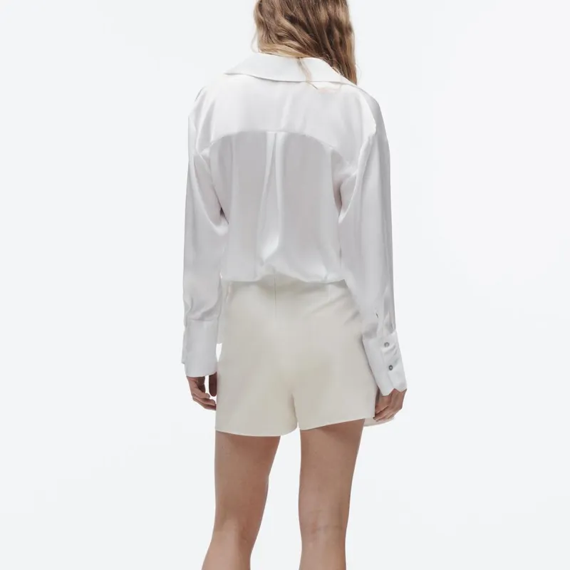ZARA Casual Shorts Women's White-3