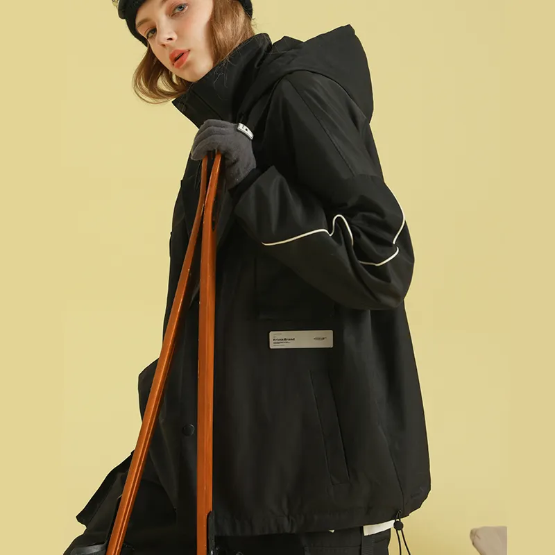 FRLMK Windbreaker Jackets Unisex Black-3