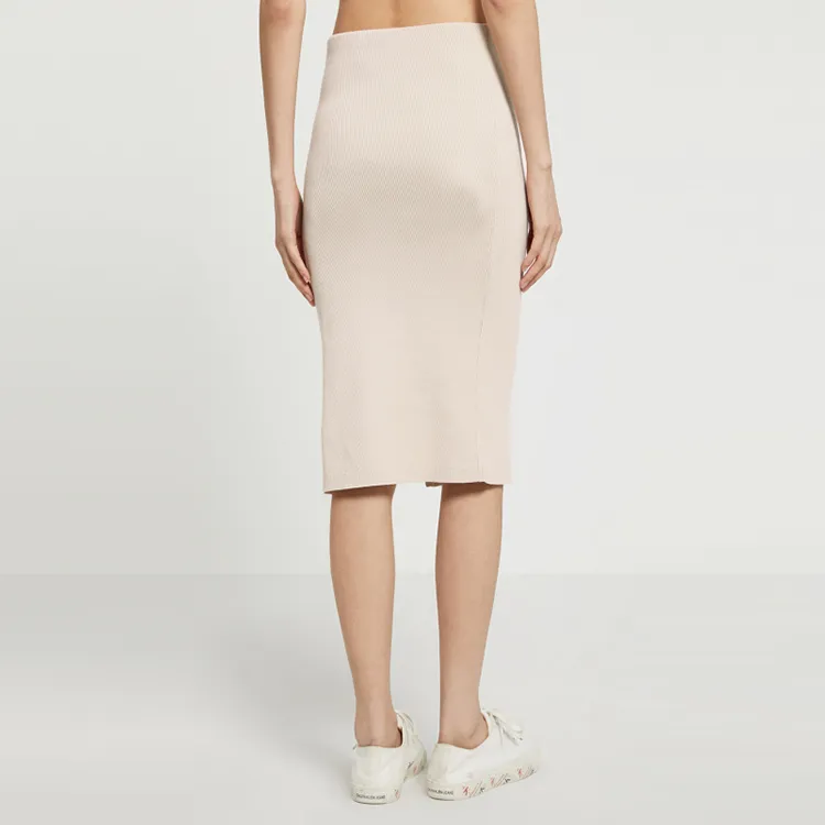 CK/Calvin Klein Knit Long Skirts Women's Beige-3