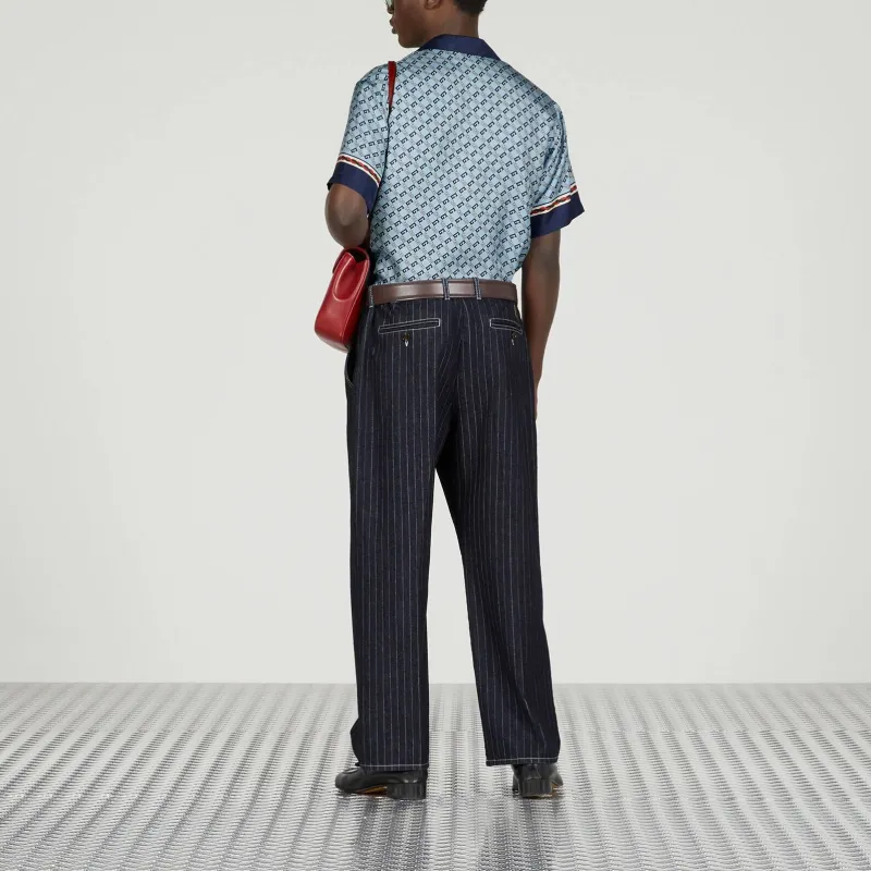 GUCCI 2023 Spring Summer Collection Shirt Men's Light Blue-2