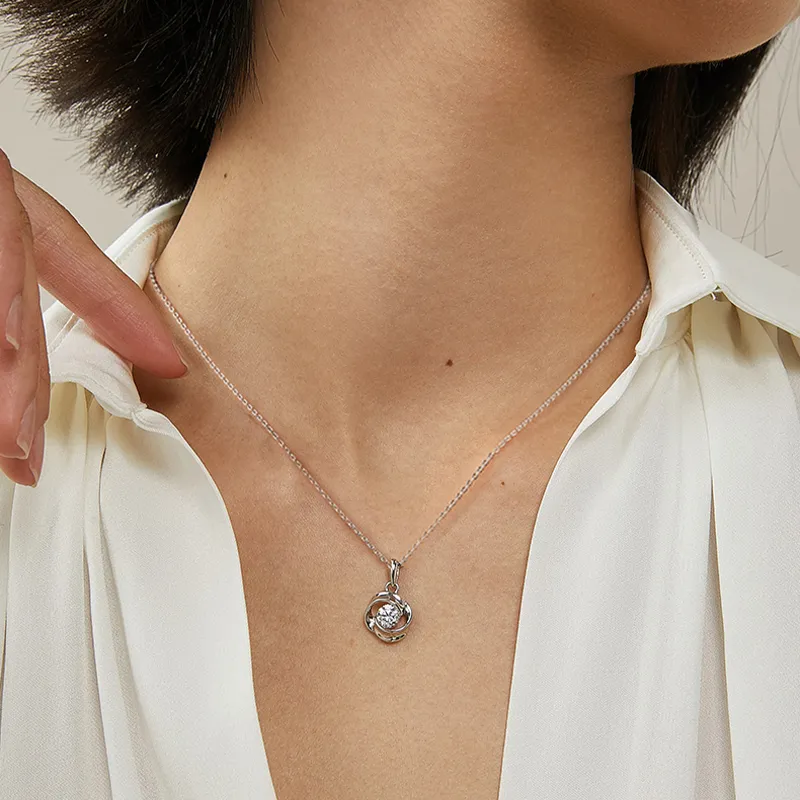KADER S925/S999/18K Gold Necklaces Women's Silver White, Box Good Luck For Mother-5