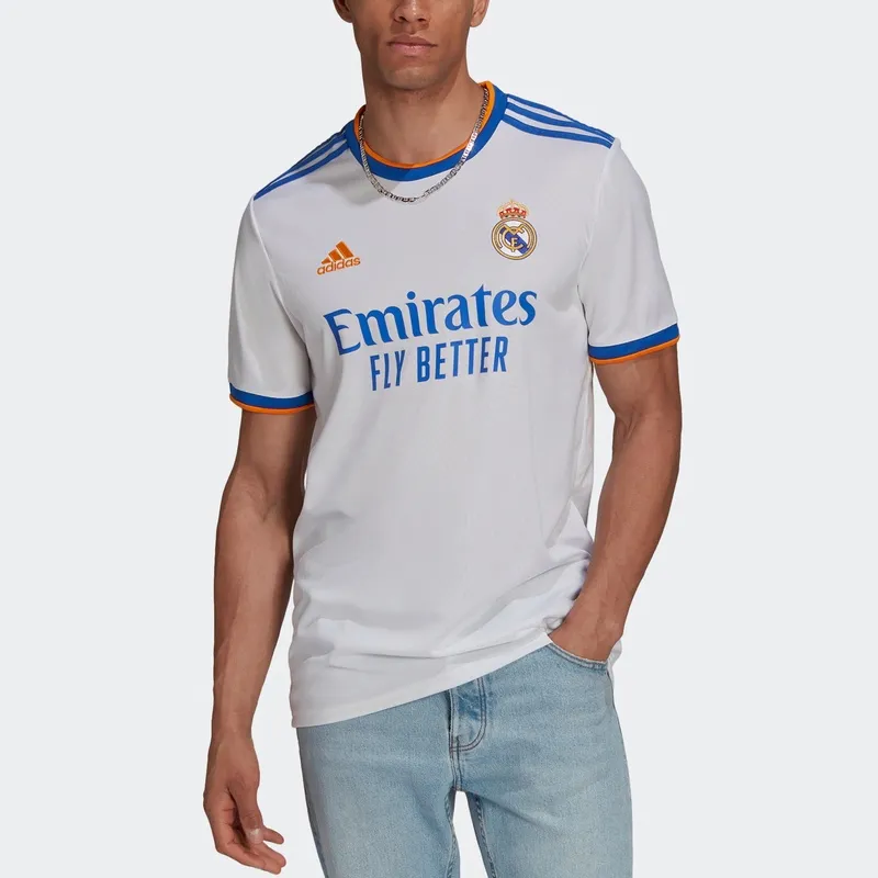 Adidas Real Madrid Soccer Jersey Men's White-3