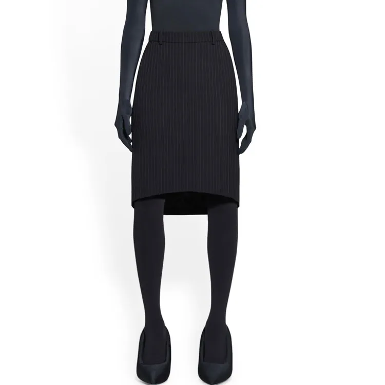 Balenciaga SS23 Casual Long Skirt Regular Fit Women's Black-5