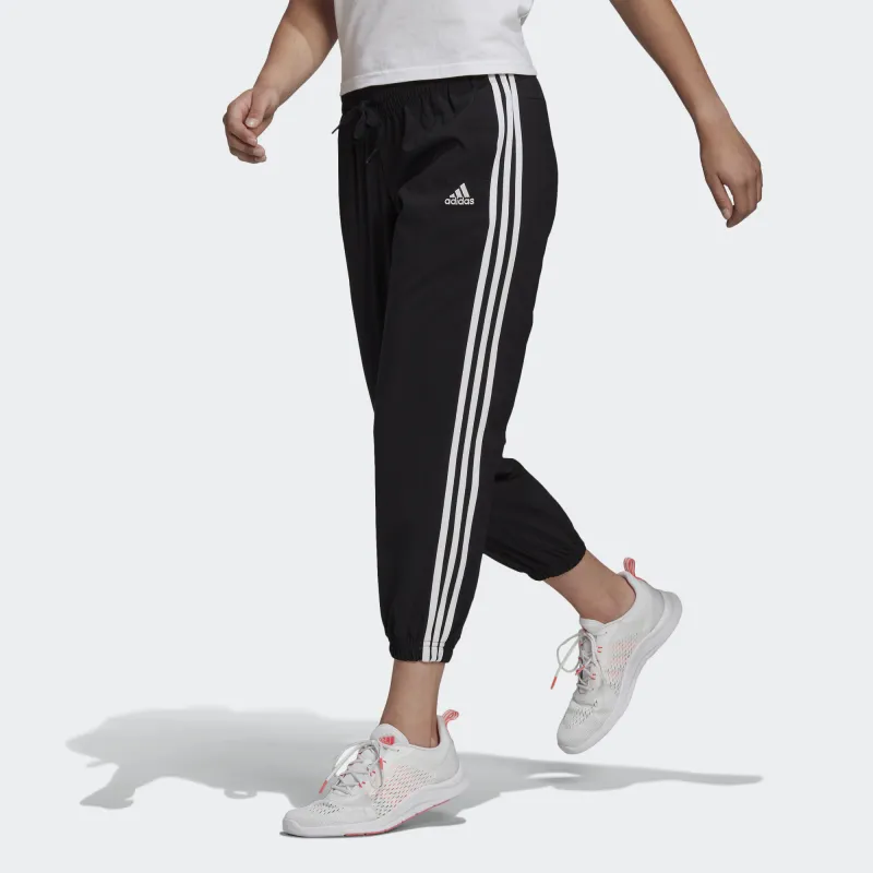 Adidas W 3s Wv E 78pt Knitted Sports Pants Women's Black-1