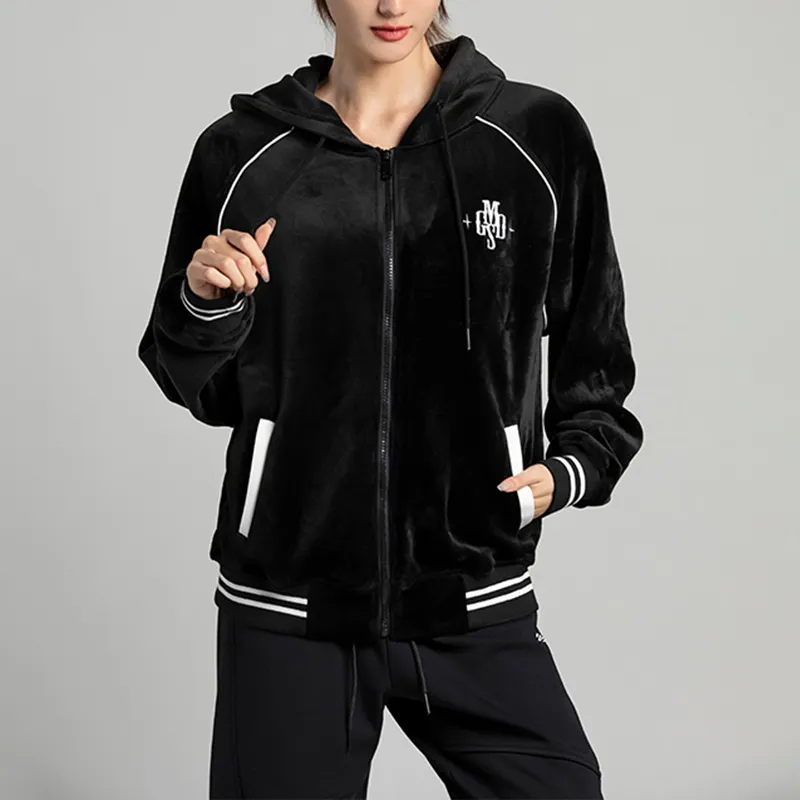 Monster Guardians Loose Fit Thickened Pilot Jacket Women's Black-4