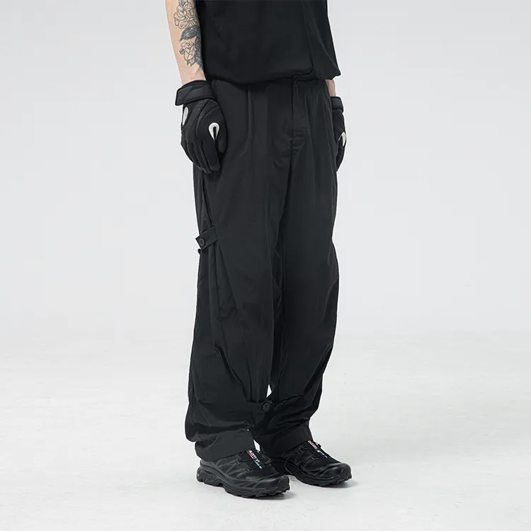 ATTEMPT Cargo Pants Casual Pants Unisex Black-4